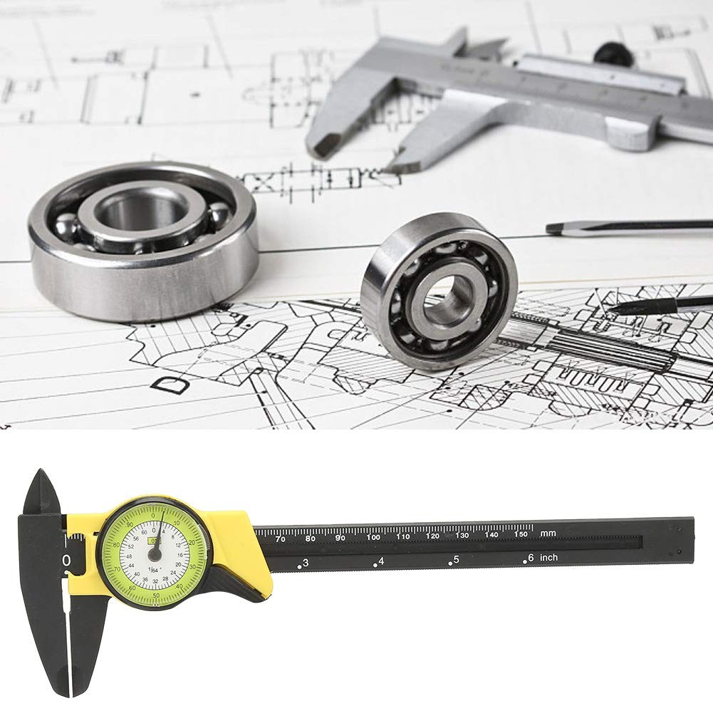 0-150Mm Plastic Dial Vernier, Caliper Measuring Tool Plastic Dial Caliper Cal...