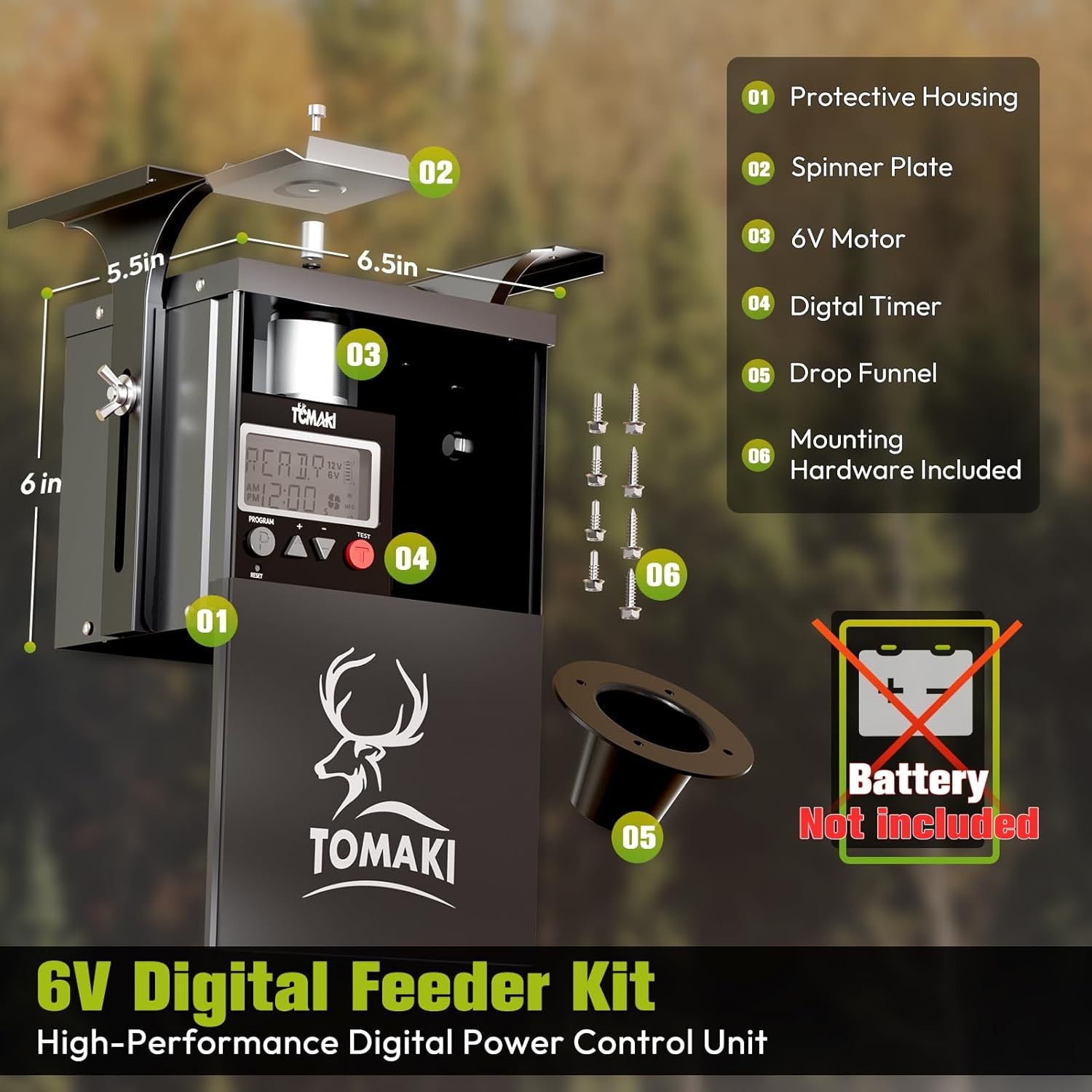 6V Digital Deer Feeder Motor Timer Assembly Kit