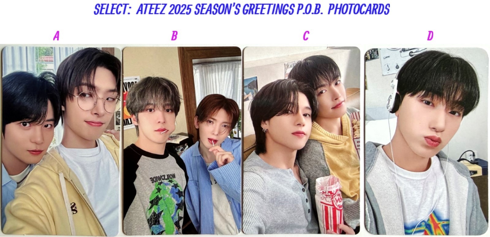 ATEEZ 2025 SEASON'S GREETINGS PHOTOCARD (SELECT) [KPOPPIN USA]