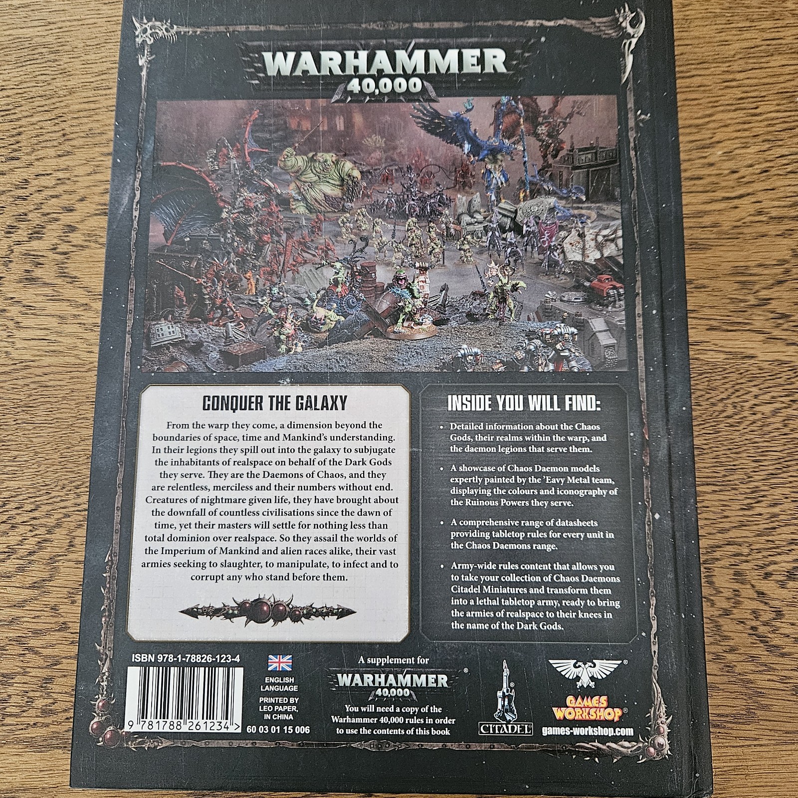 Warhammer 40k Codex: Chaos Daemons, Hardback Book, Games Workshop