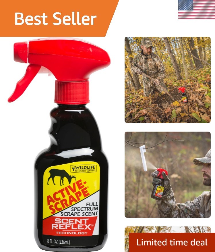 8 Fl Oz Natural Urine Scent Spray - Active Scrape for Effective Deer Hunting