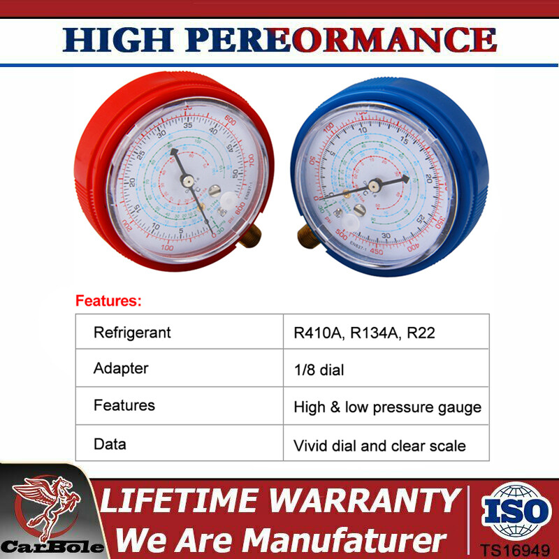 A/C AIR CONDITIONER LOW HIGH PRESSURE GAUGE PSI KPA REFRIGERANT