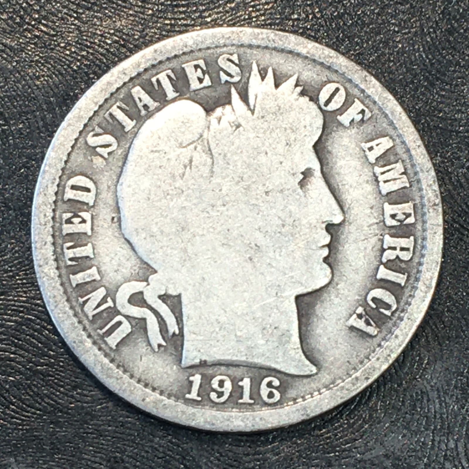 1916 Barber Dime - High Quality Scans #P925