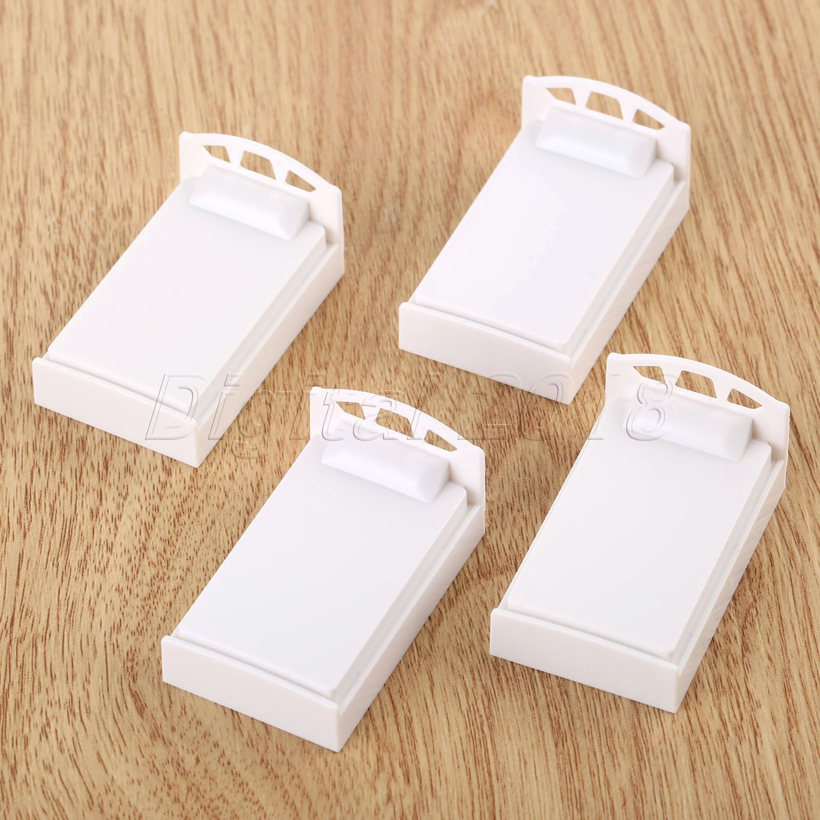 For Dolls House Furniture Model 10pcs Set Single Bed Bedroom Diorama 1:50 Scale