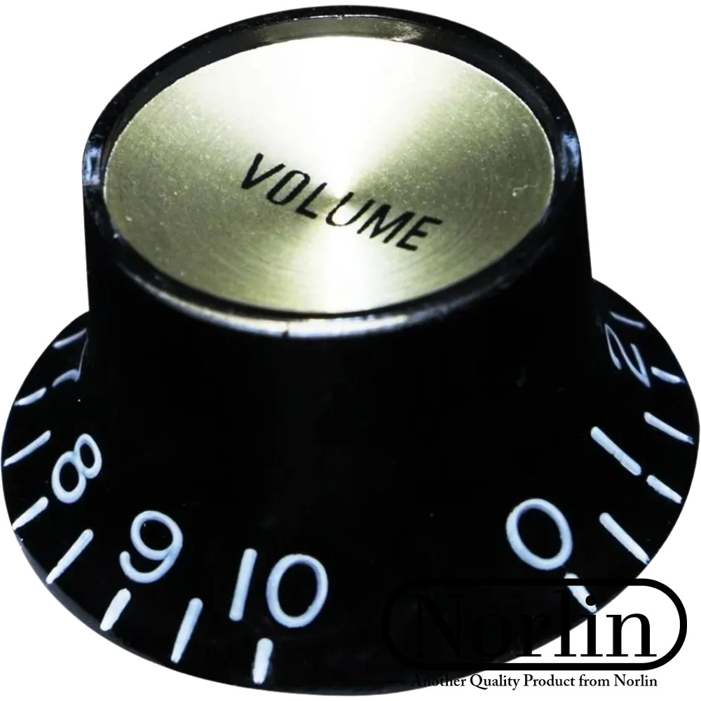 Norlin Embossed Top Hat Reflector Volume Knob for Epiphone® Guitars