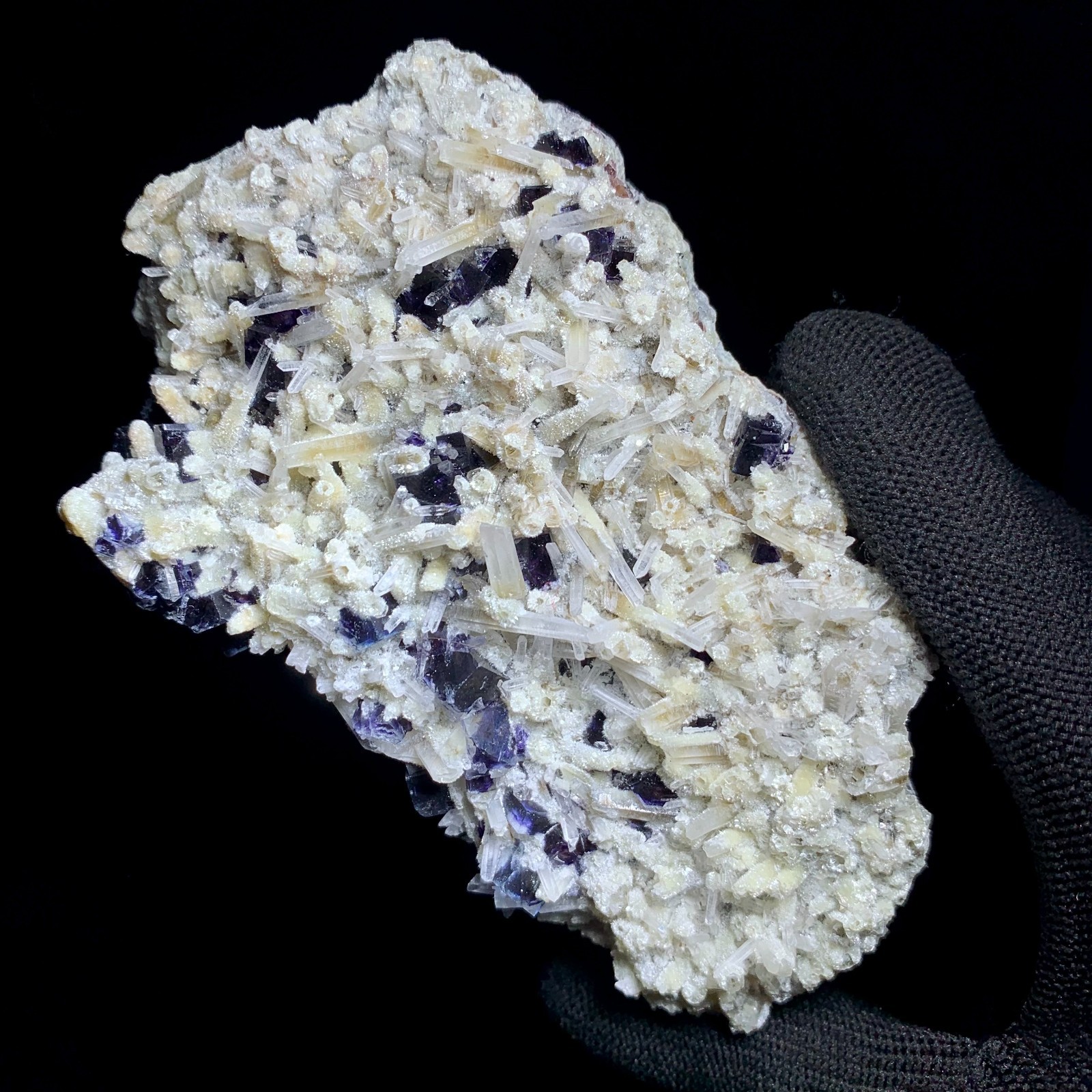 290G Natural Beautiful Phantom Purple Fluorite Mineral Specimen/Gift