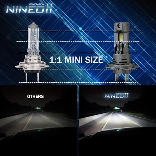 Bulbs, No Adapter Required, 600% High Brightness, 6500K Cool White, H7