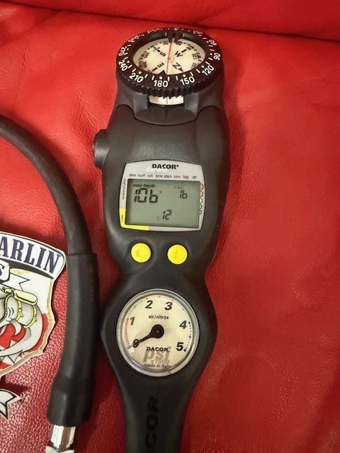 SCUBA COMPUTER - 3 Gauge Console w/ Nitrox Computer, Pressure Gauge & Compass