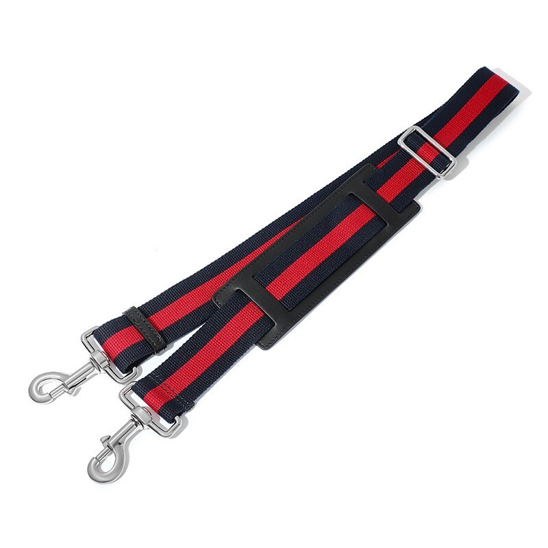 Adjustable Replacement Striped Purse Strap for Designer GG Bag with Shoulder Pad