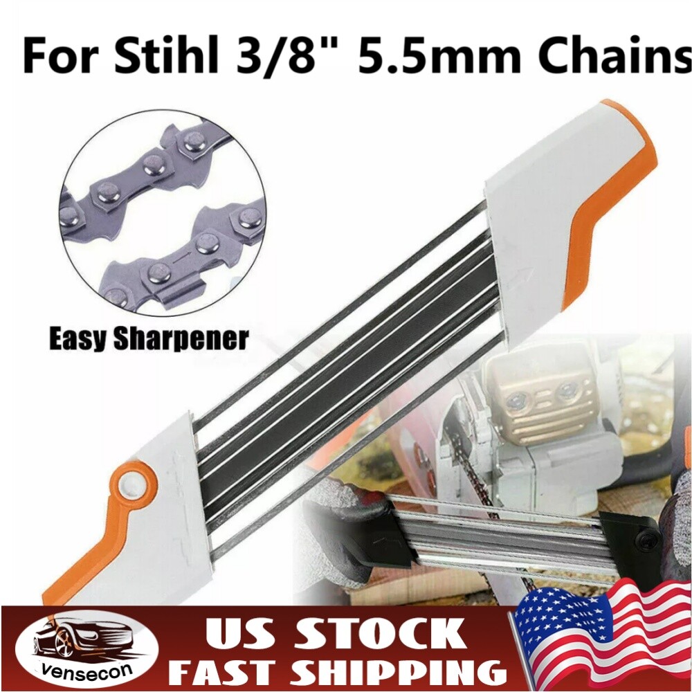 2 In 1 Easy File Chainsaw Sharpener For Stihl 3/8" LP Chain 7/32" 5.5mm Portable