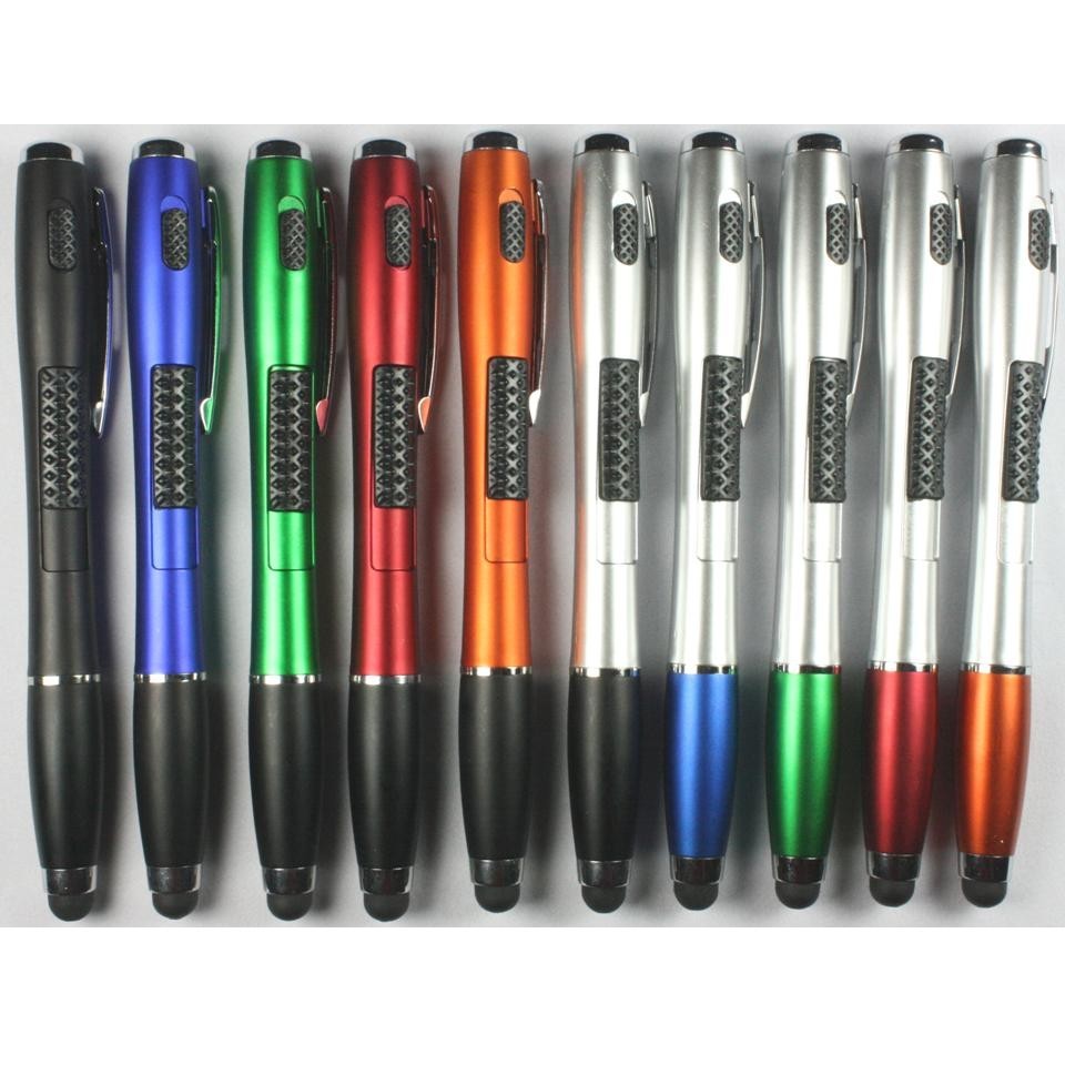 3X 3in1 Touch Screen Stylus Ballpoint Pen LED Flashlight IPad iPhone Tablet+Ink