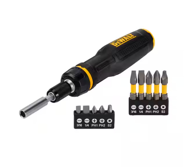 DEWALT Max Fit Telescoping Ratcheting Multi-Bit Combination Screwdriver Set 10pk
