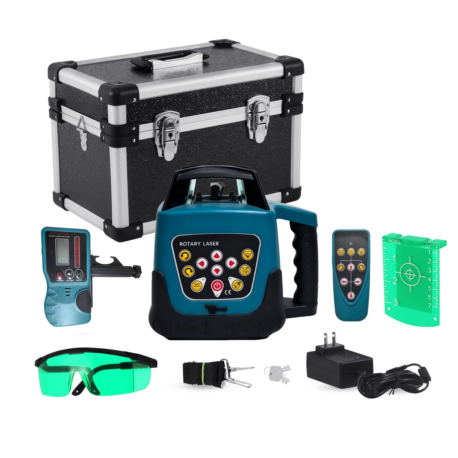 360° Rotary/Rotating Laser Level Green Range Remote Automatic Self-Leveling 500M