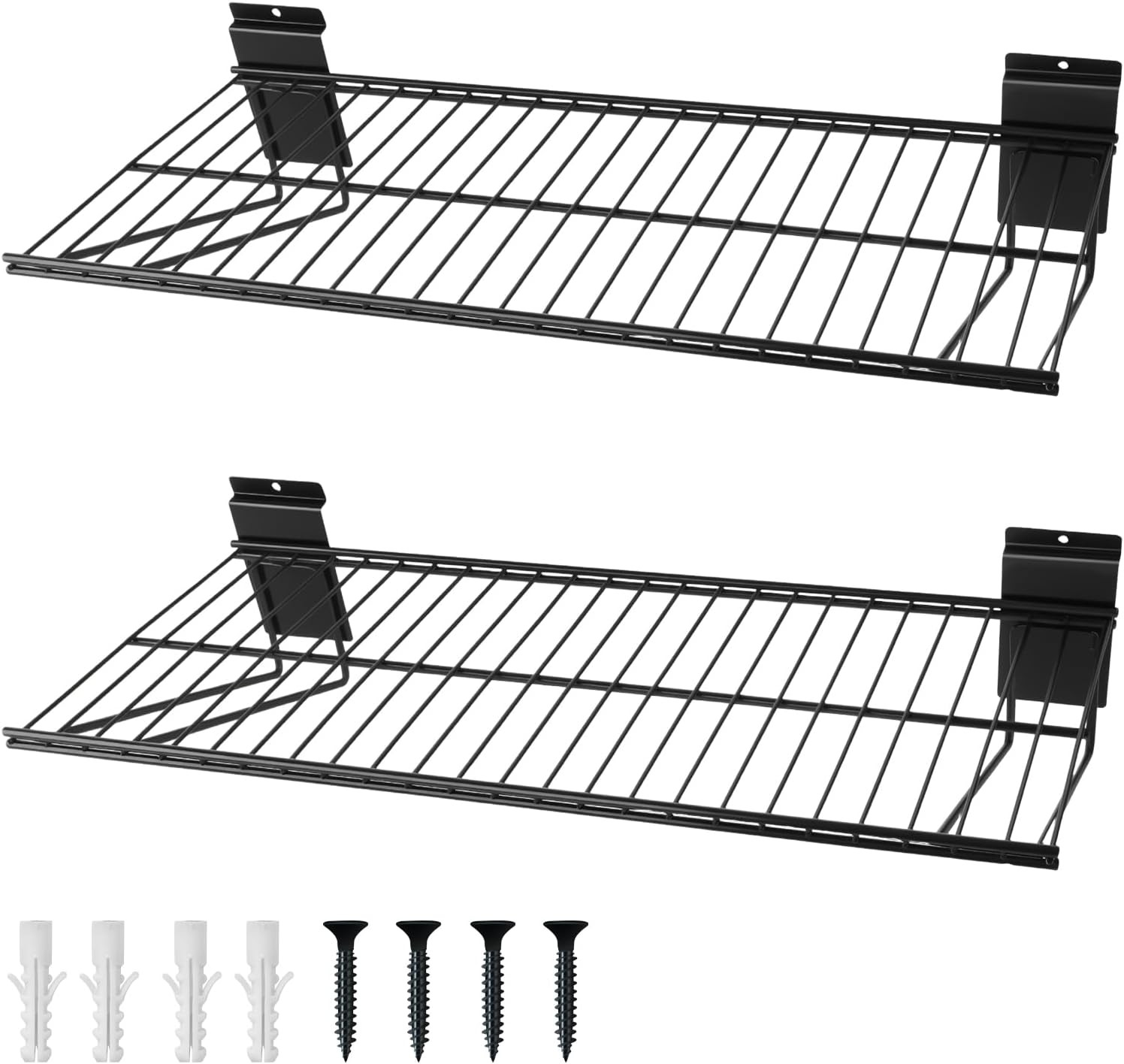 Slat Wall Shelves Accessories - 24 Inch Slatwall Wire Shelf Heavy Duty Storage G