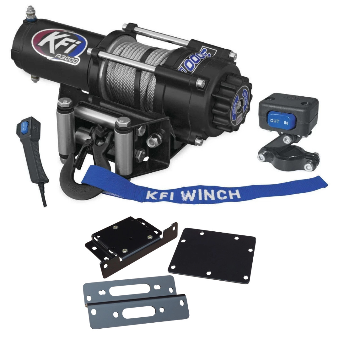 KFI UTV 3000lbs Winch & Mount 100700 Kit 2008-2013 Kawasaki Teryx 750