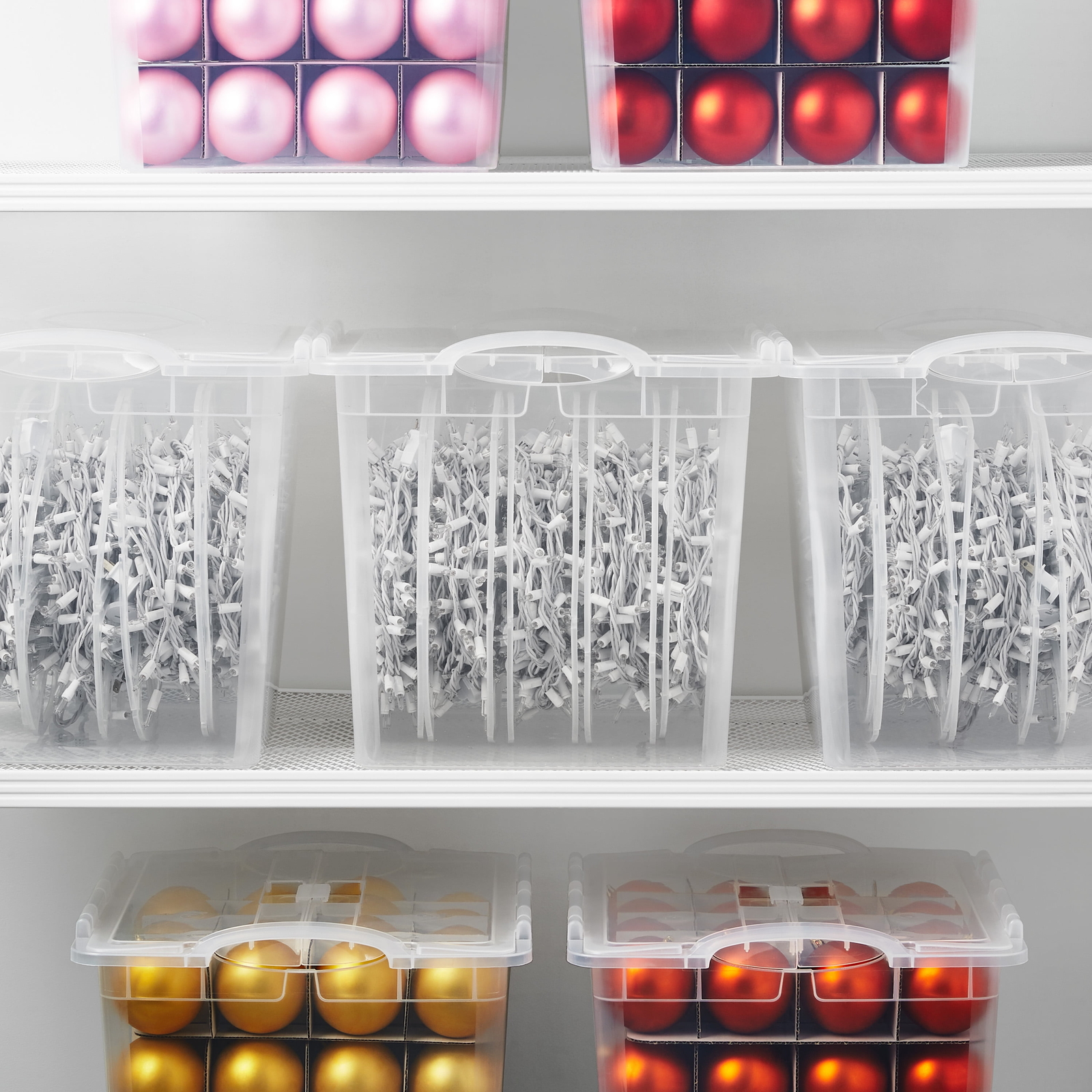 Plastic Christmas Light Storage Organizer, Clear, 2 Count