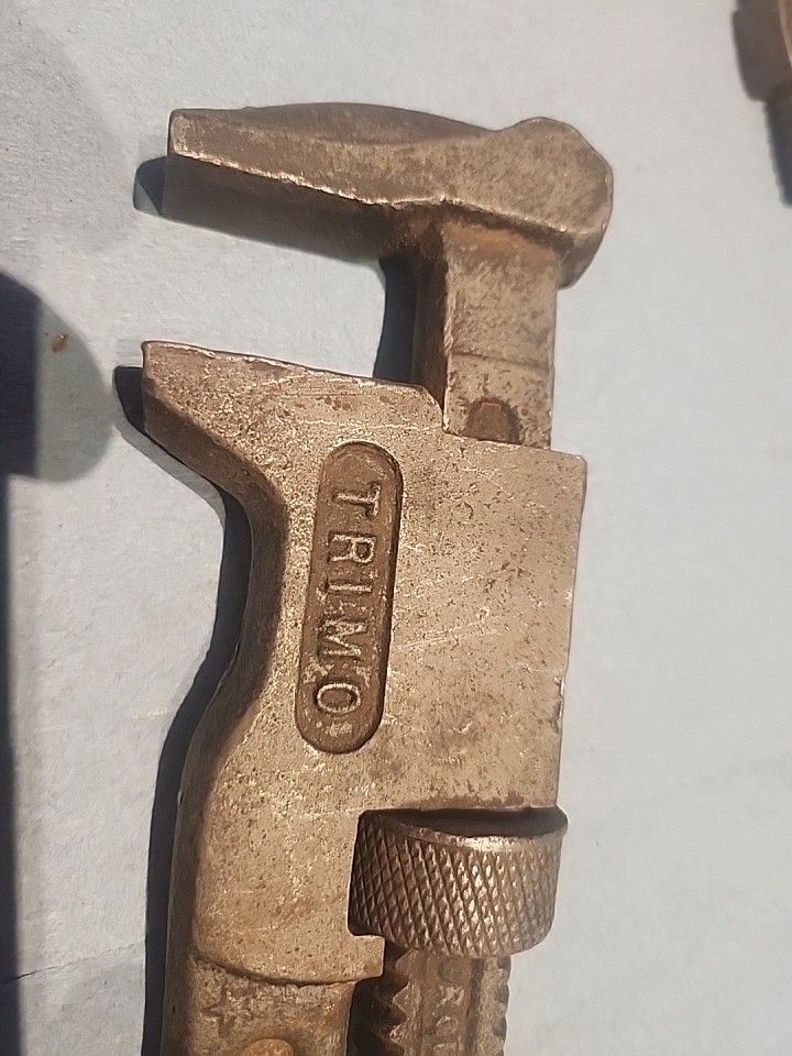 Antique Trimo Alloy Pipe Wrenches 12 inch and 6 inch