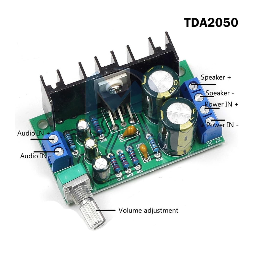 2pcs TDA2050 Mono Audio Amplifier Module Digital Mono Amplifier Board AMP DC/AC