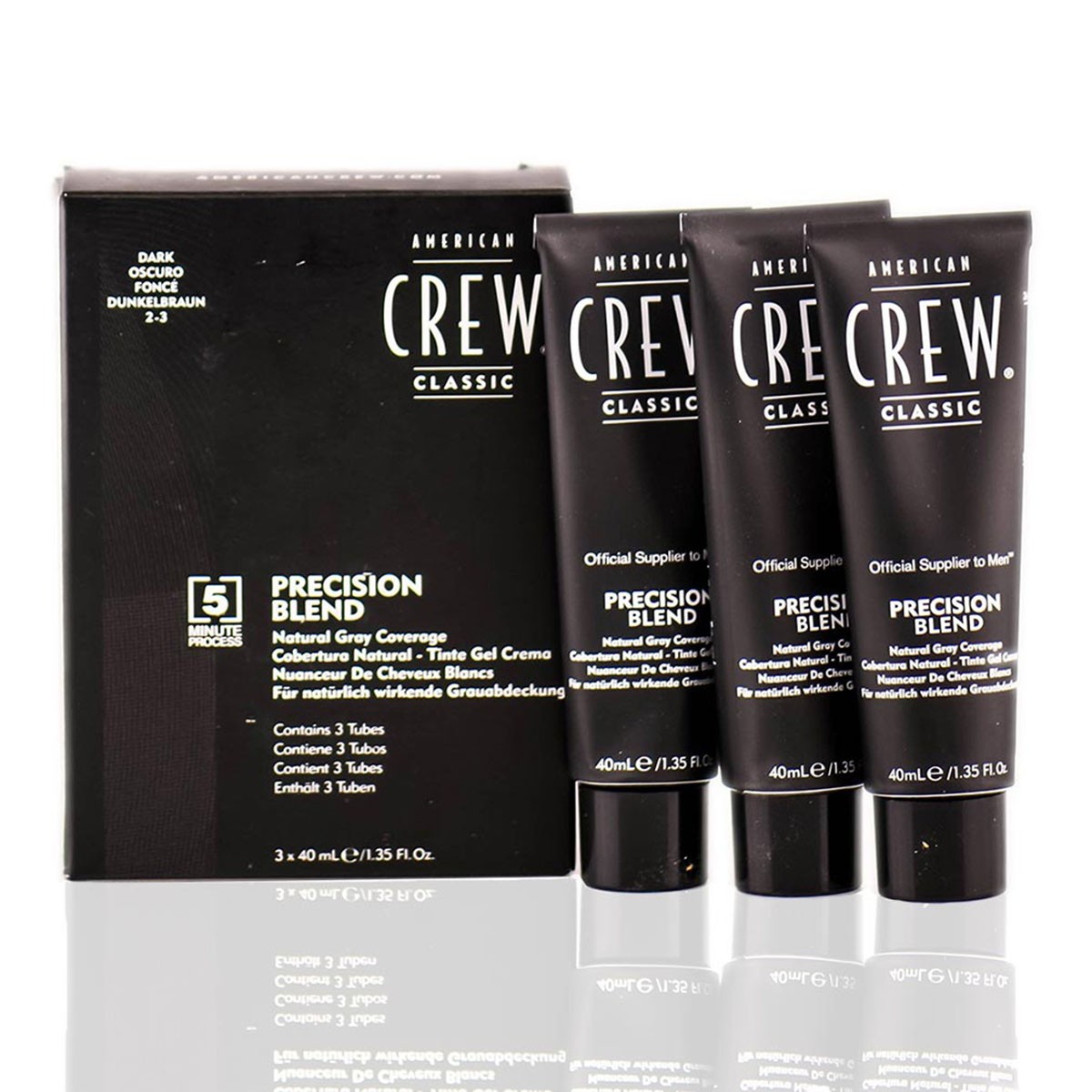 American Crew Precision Blend Dark 3x1.35oz Natural Gray Coverage