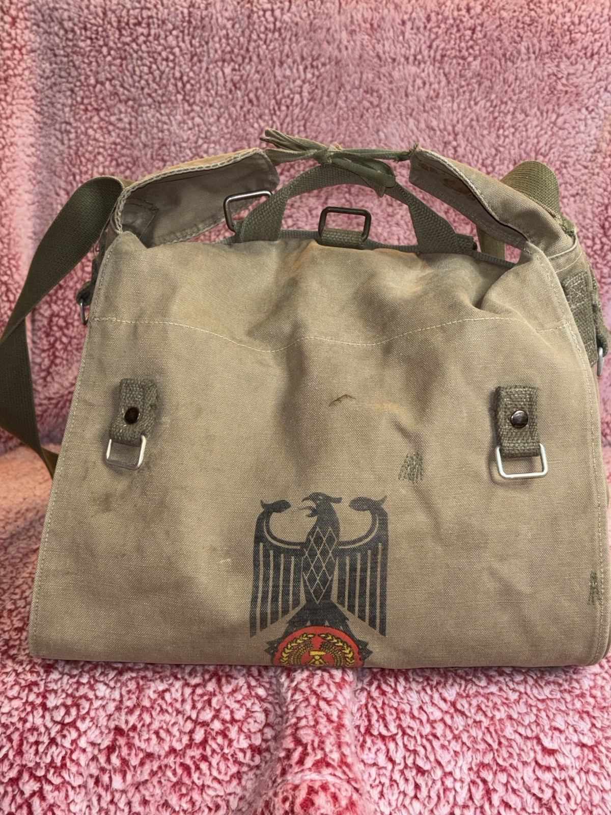 1960s West German Issue Heavy-Duty Canvas Shoulder/Hand Carry