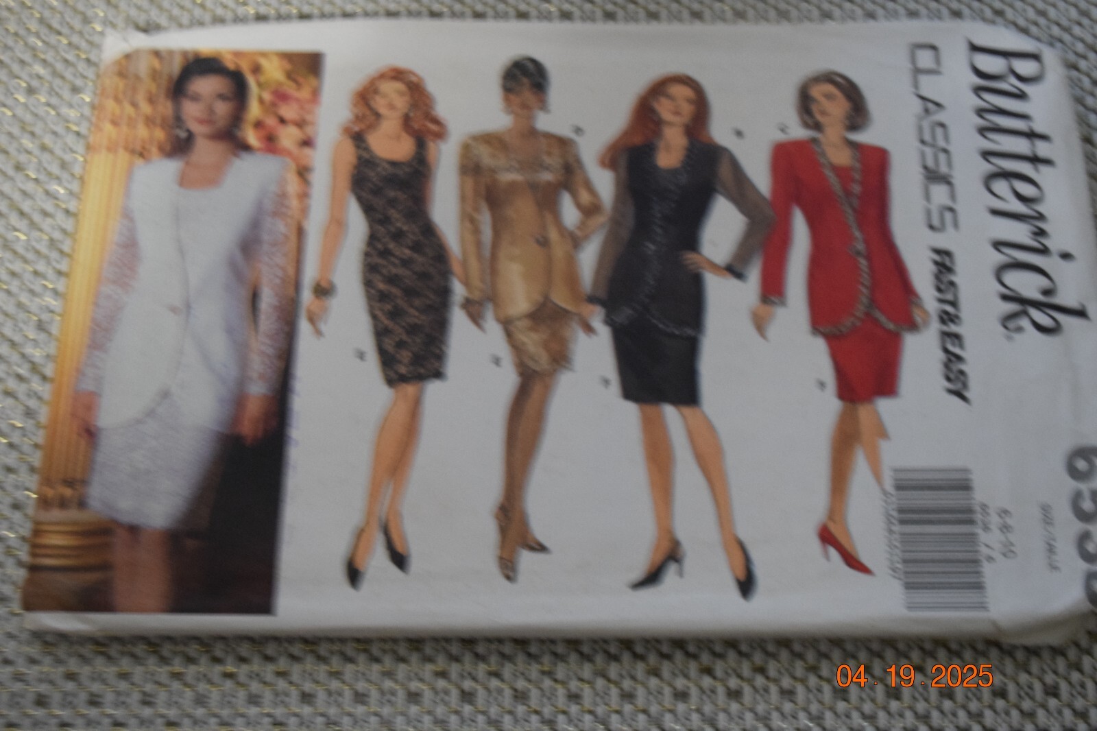 Butterick 6538 Misses Jacket in 3 Looks & Dress Pattern Sz 6-8-10 Uncut