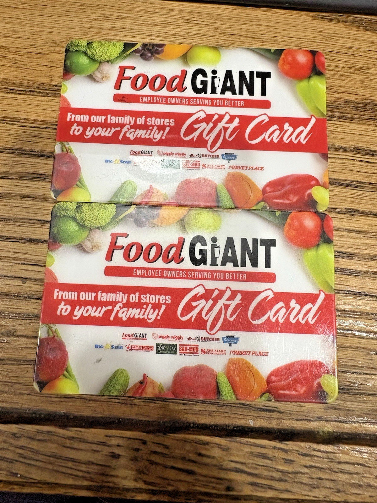 Food Giant's Family of Stores $50.00 in gift cards