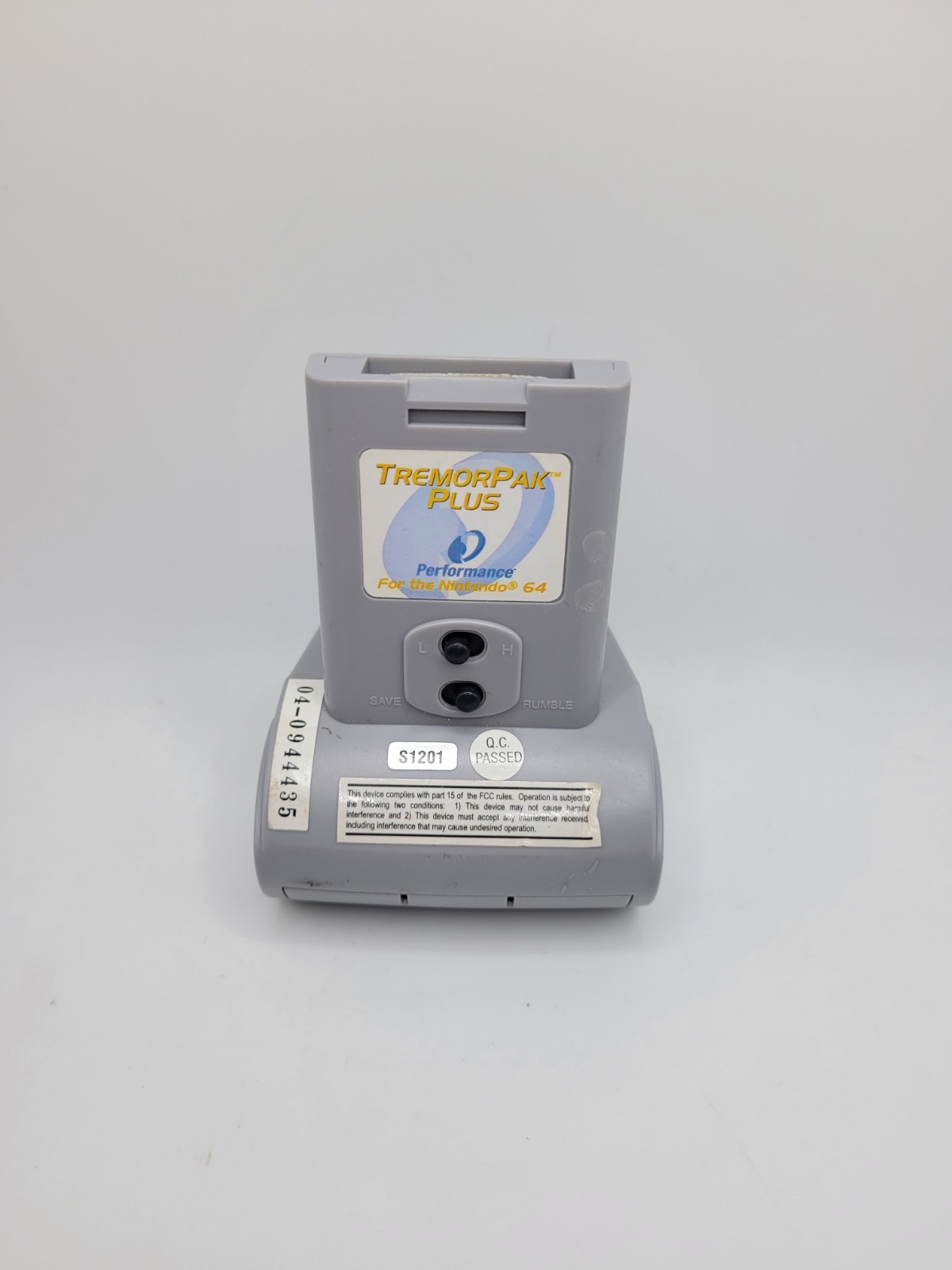 Nintendo 64 N64 - Tremorpak Plus W/Performance Memory Card - Tested - Fast Ship!