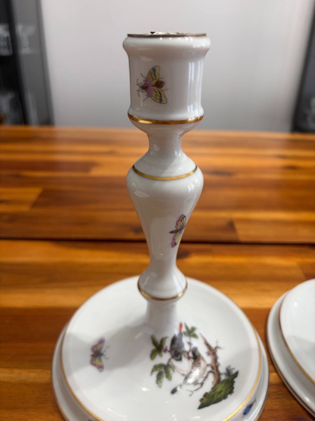 Herend Rothschild Bird Assorted Porcelain Pieces Shell Leaf Dishes Candlesticks