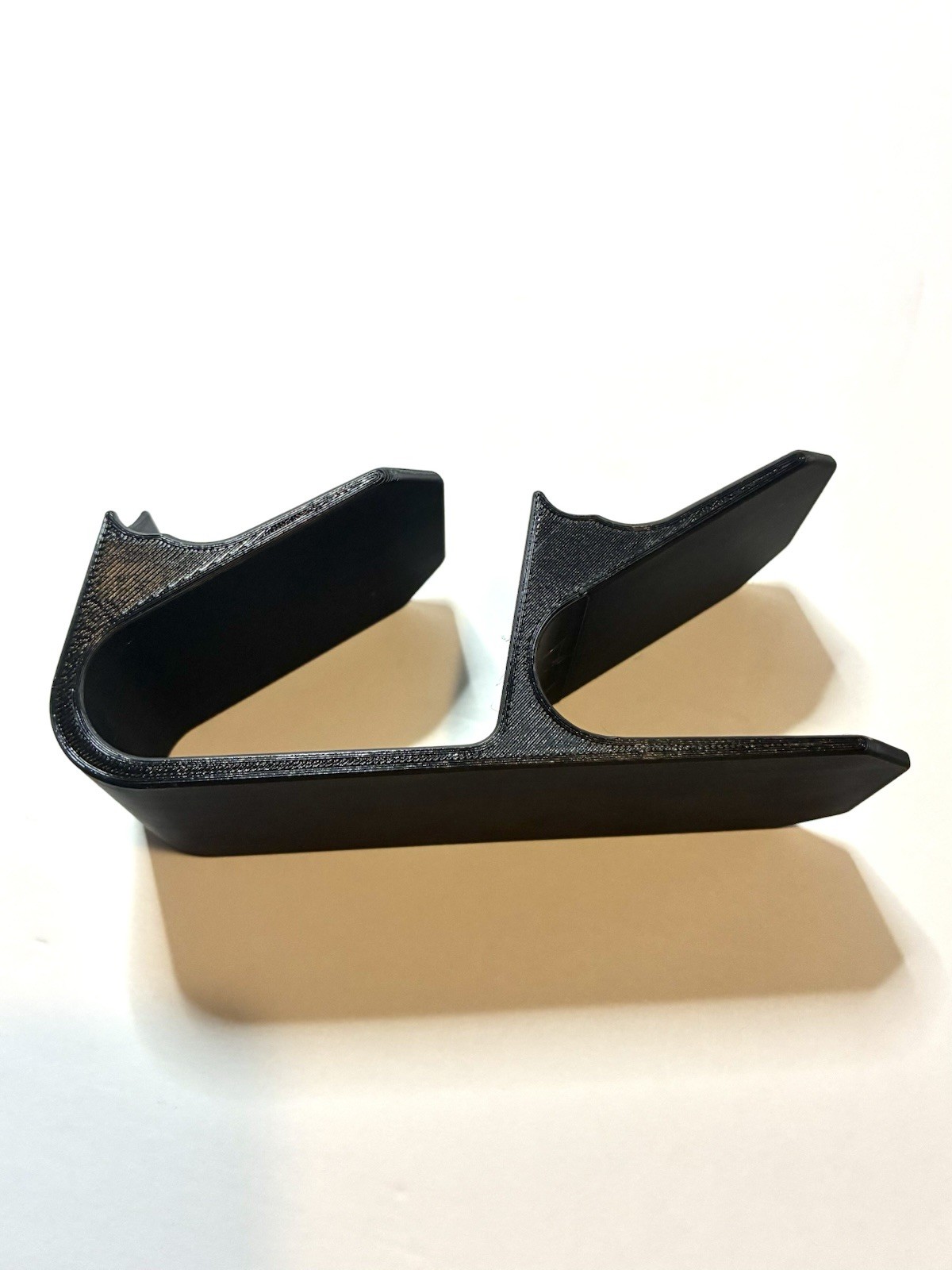 PS4 Dual Controller Stand Holder Black 3D Printed Display w/ White Logo