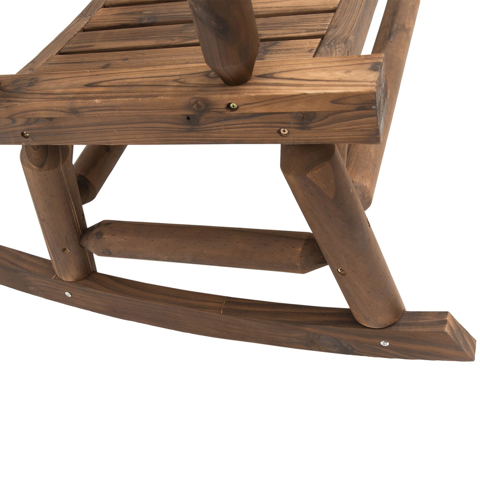 Durable Fir Wood Double Rocker, 44in Length 550lb Capacity Outdoor Use