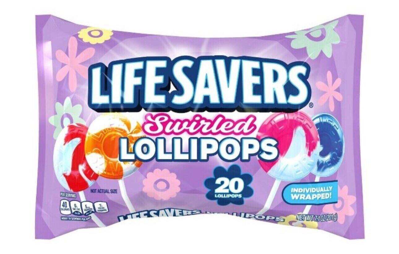 Lifesavers 7.1 oz. SWIRLED 20-Lollipops Suckers Lollypops Life Savers BB 12/2026
