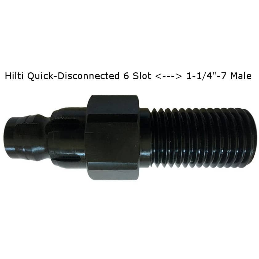 1Pc Hilti Core Drill Adapter-Quick Disconnect 6 Slot to 1-1/4" - 7 Male Thread