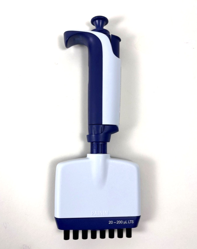 Rainin Pipet-Lite XLS L8-200,  8-Channel Adjustable Pipette, 20–200µL, Tested
