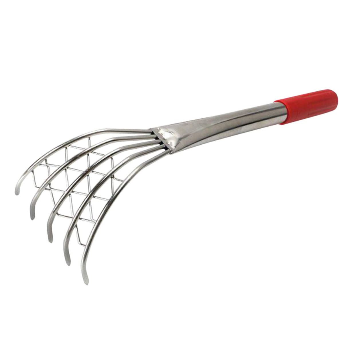 Clam Rake 15.7-Inch Stainless Steel Hand Tool with Sharp Claws for Efficient ...