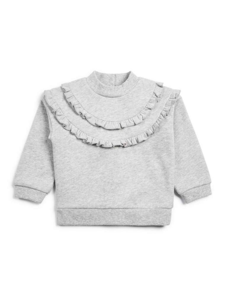 Mamas & Papas Baby Girls Grey Frilly Jumper 3-6m