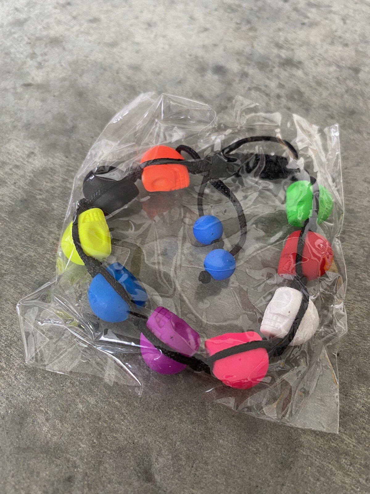Artisan Multicolor Skull Skulls Rope Bracelet