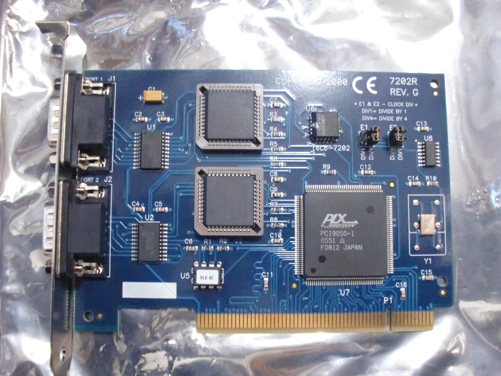 Sealevel 7202R Rev. G, PC CARD, COM PORT, PCI, DUAL, COMM+232