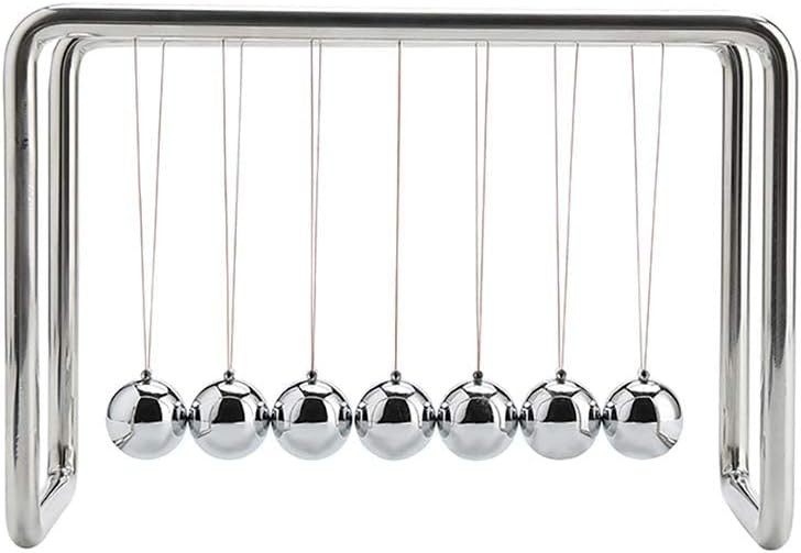 CERROPI Newtons Cradle Pendulum with 7 Balls, Classic Swing Newton Balance Ball,