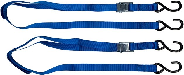 Fire Power 1" Tie Downs with Soft-Tye Blue
