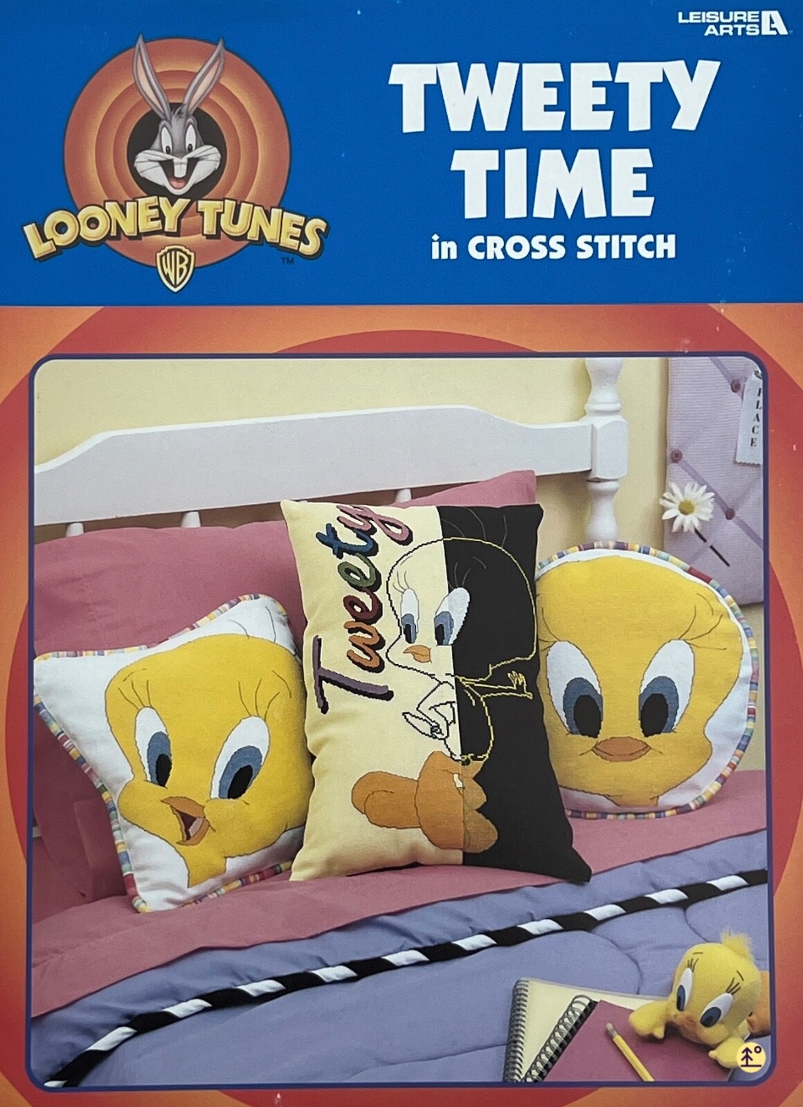 Brand New: Looney Tunes TWEETY TIME In Cross Stitch Leisure Arts 3277