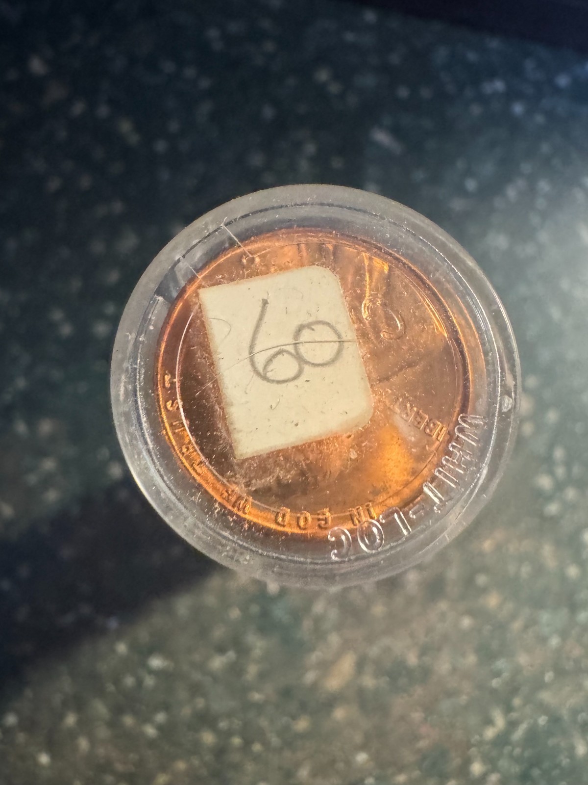 1960 1C Large Date Tube Of Lincoln Cents un-searched