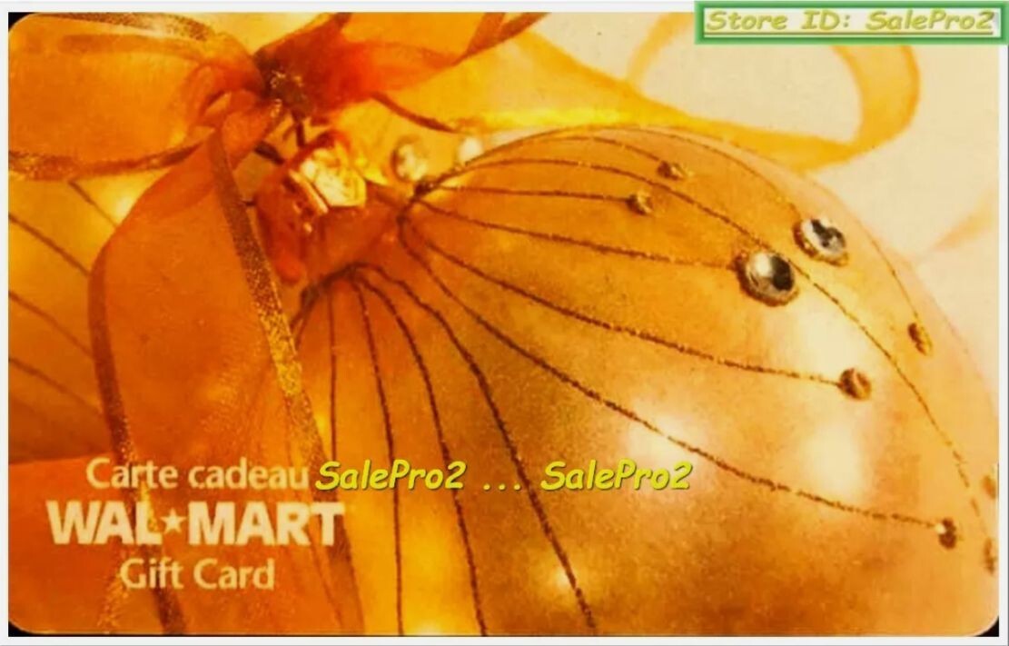 WALMART CANADA CHRISTMAS GOLDEN ORNAMENT FRENCH ENGLISH COLLECTIBLE GIFT CARD