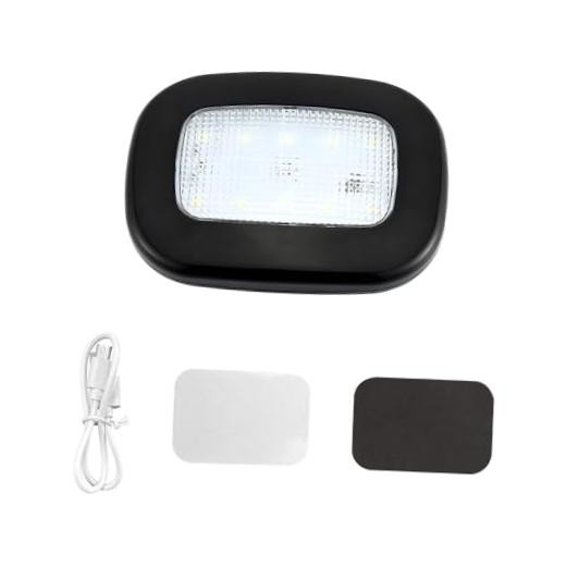 Magnetic Dome Light for Car, Car Interior Ceiling Roof Dome Light, USB Black