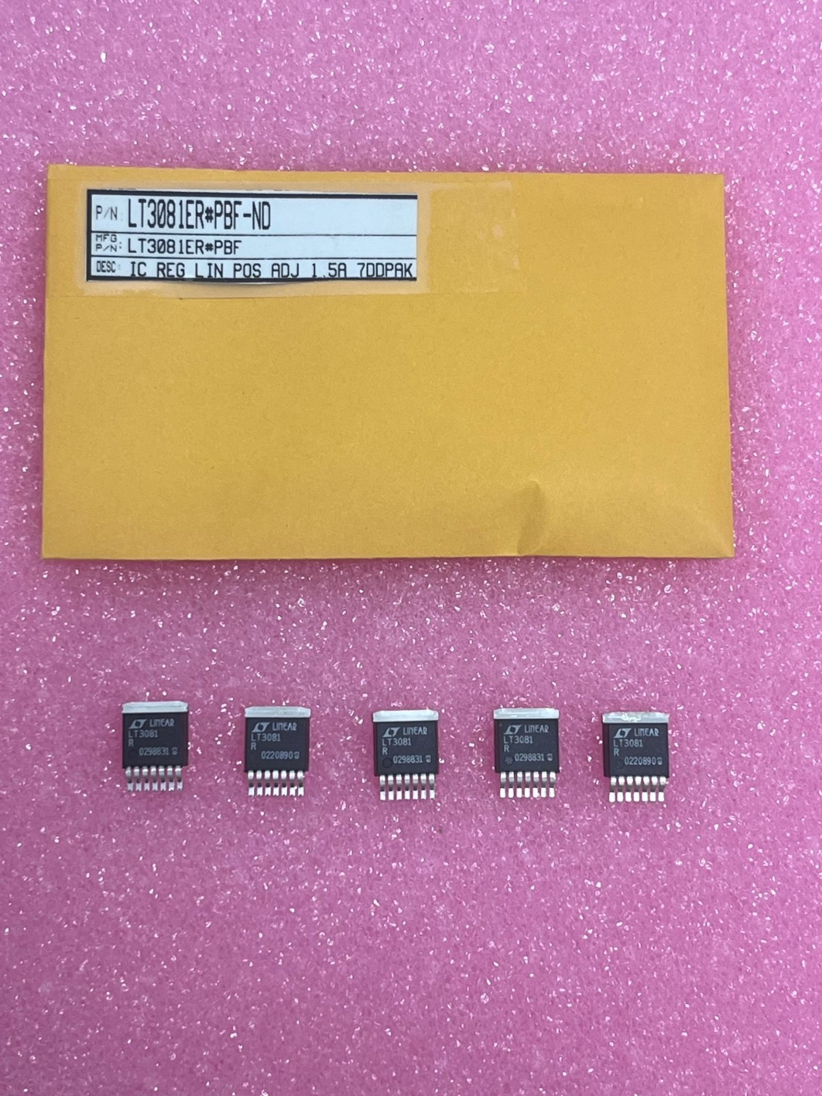 Linear Tech LT3081ER#PBF IC REG LIN POS ADJ 1.5A - Lot of 5pcs, NEW!