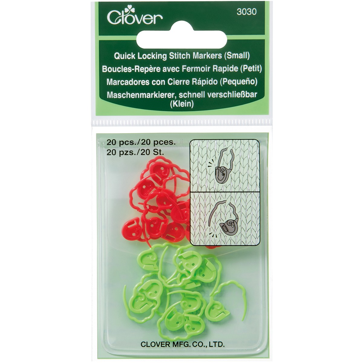 Quick Locking Stitch Markers Small 20/Pkg