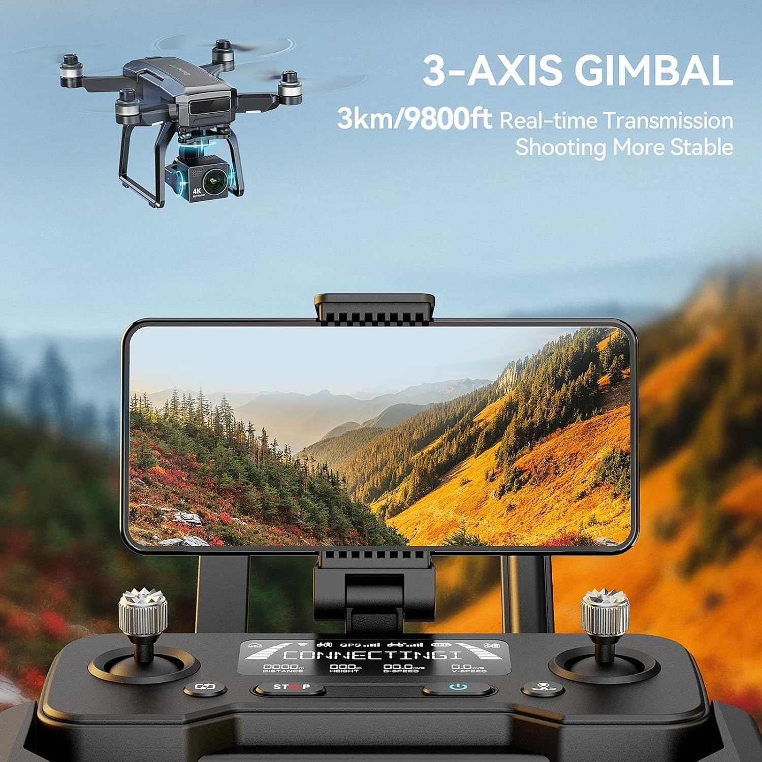 Pro Drone with 4K Night Vision 3 Batteries 75 Mins Flight Time Best Quality US