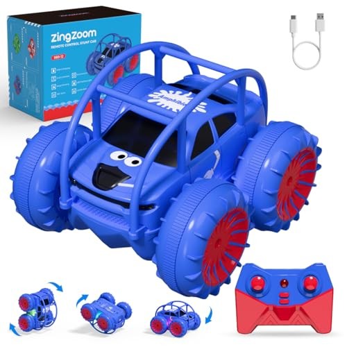 Remote Control Car, Fast Direct Charging RC Cars Amphibious 360° Rotating Blue