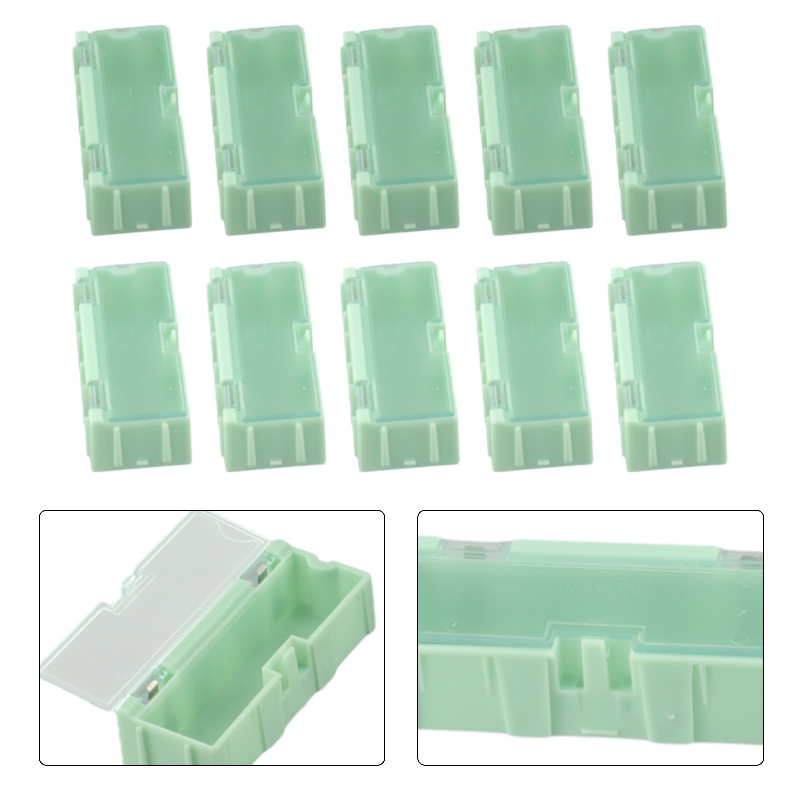 Practical Plastic Box for Securely Storing Electronic Components 10 Pack