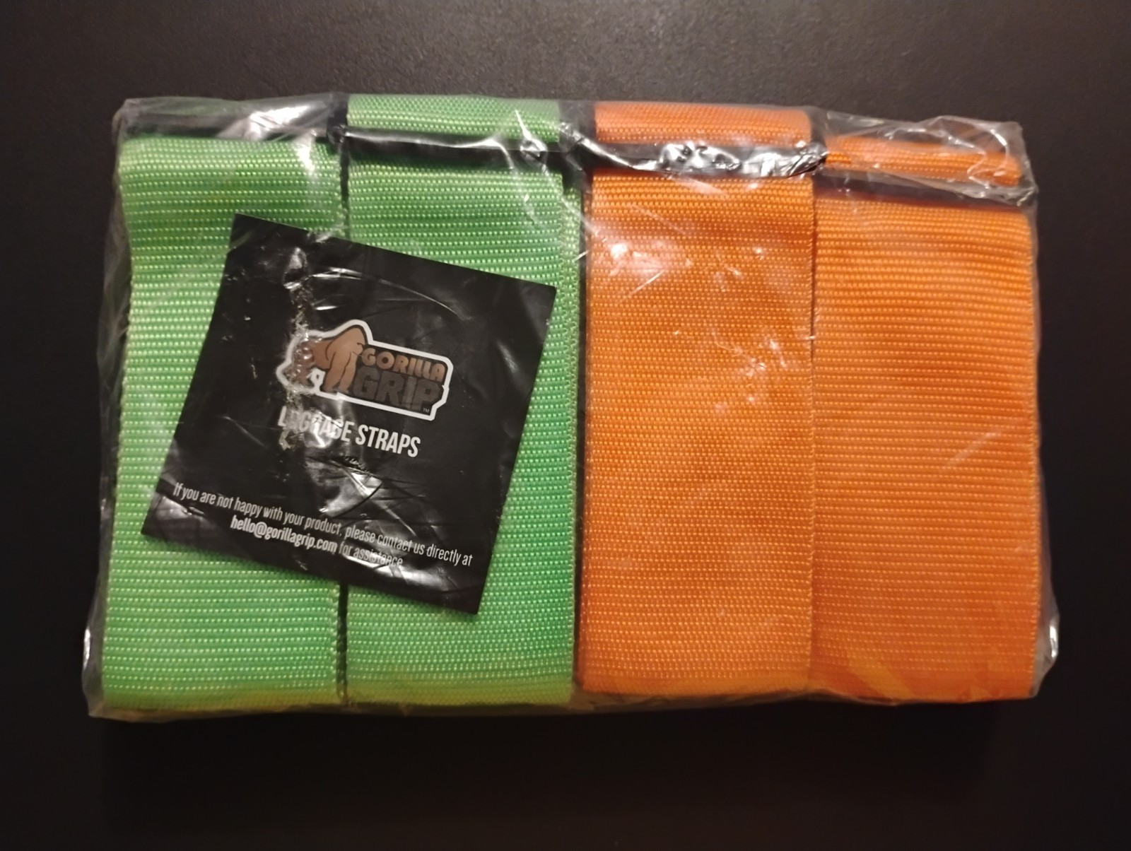 Gorilla Grip 4 Pack Adjustable Luggage Straps for Suitcases - New in Package