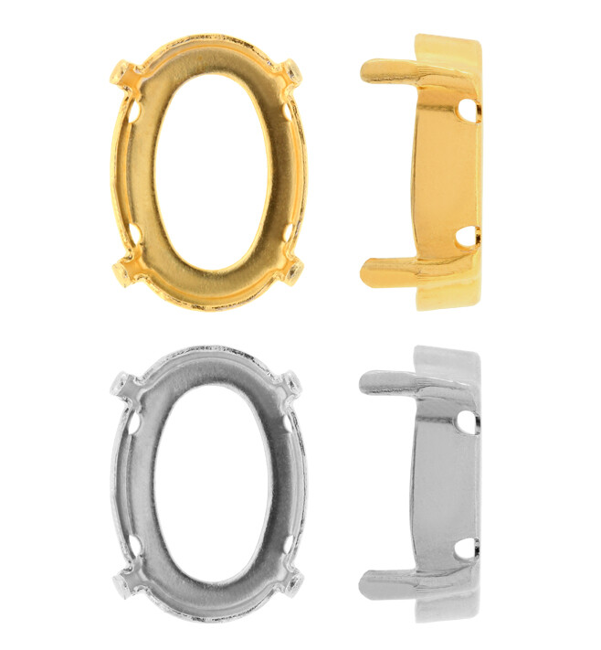 Metal Settings Suitable for Oval Shape Fancy Stones Crystals * Different Colors